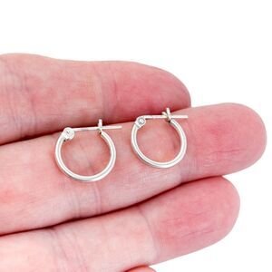 Vintage SU Sterling Silver 925 1.5cm Classic Hoop Earrings